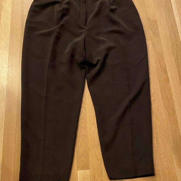 Dana Buchman Womens Brown Silk Pant Suit / Blazer Size 20 / Pants Size 24 - Picture 5 of 11